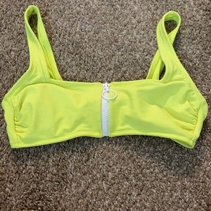 Lime green/yellow bikini top